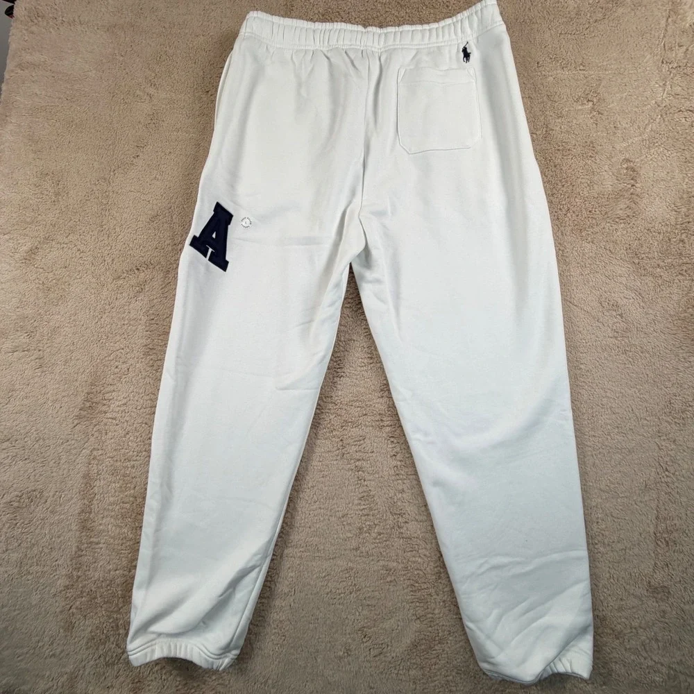 Polo Ralph Lauren Mens Size Large Sweatpants White USA Flag Fleece Joggers NWOT